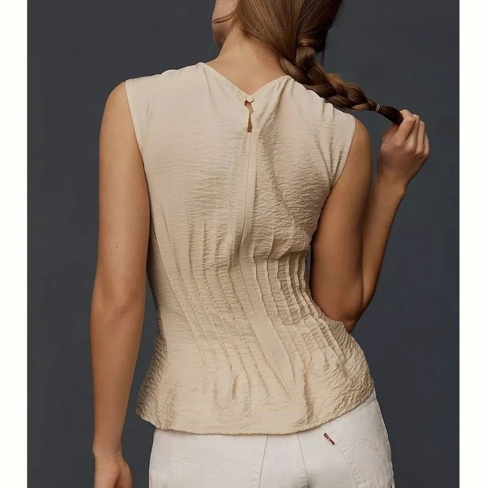 NWT Anthropologie The Della Pleated Top - Picture 2 of 3